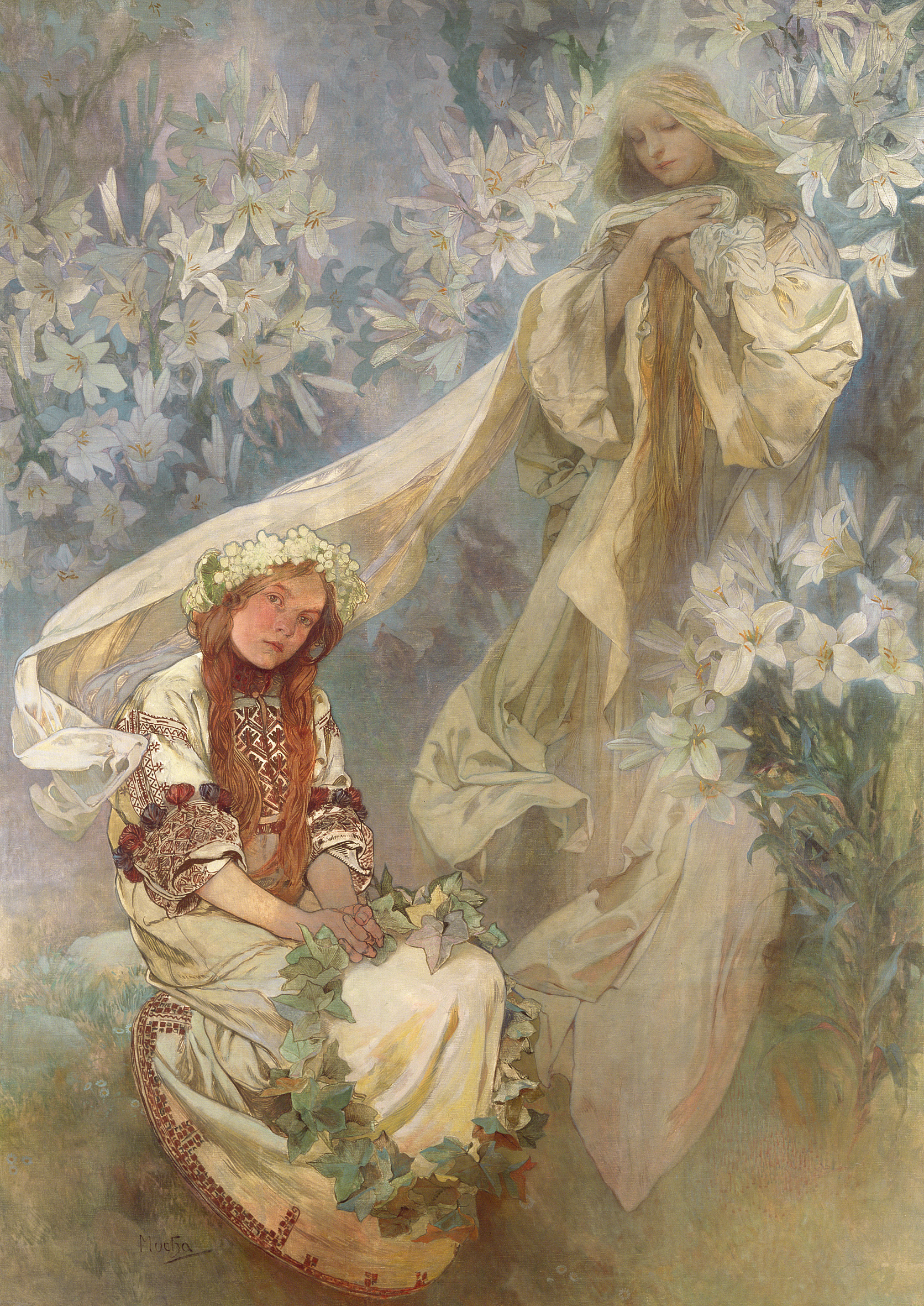 Madonna of the Lilies – Alphonse Mucha | Cendrine Marrouat - Artist